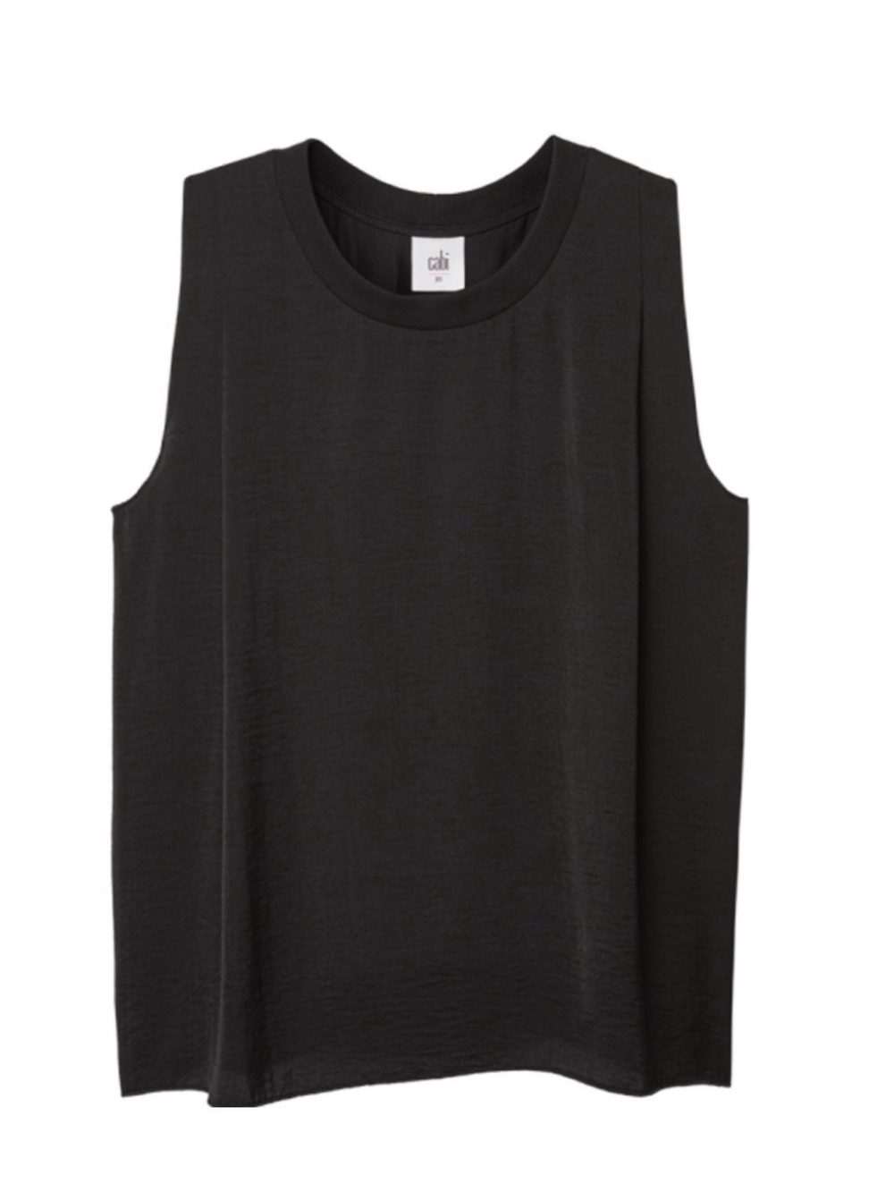 Cabi Complete Top Black Pleated Detail Sleeveless Tank Basic Size Small 4181